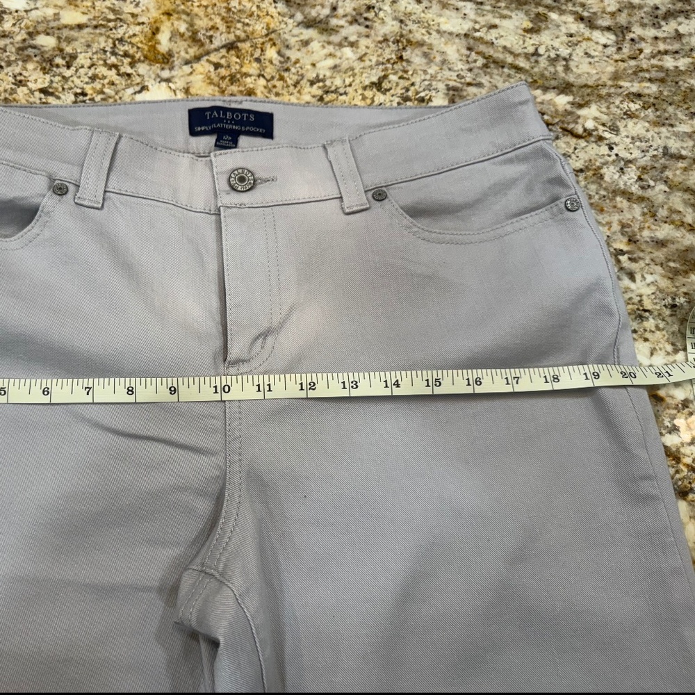 Talbots Simply Flattering 5 Pocket jeans- LOVELY GRAY size 12Petite - EUC! - Picture 8 of 15
